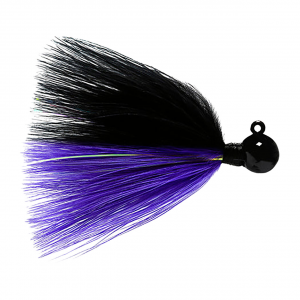 Image of Hawken Sy's UV Marabou Jig | Black Hd-Black-Purple; 1/8 oz.