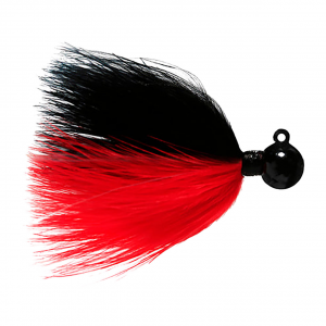 Image of Hawken Sy's UV Marabou Jig | Black Hd-Black-Red; 1/8 oz.