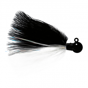 Image of Hawken Sy's UV Marabou Jig | Black Hd-Black-White; 1/8 oz.