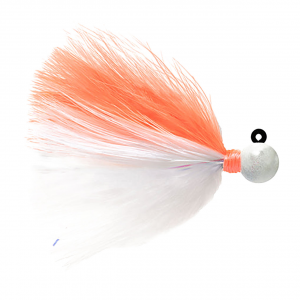 Image of Hawken Sy's UV Marabou Jig | Pearl Hd-Peach-White; 1/8 oz.