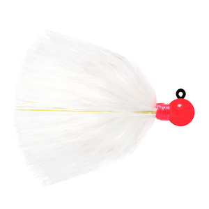 Image of Hawken Sy's UV Marabou Jig | Cerise Hd-White; 1/4 oz.