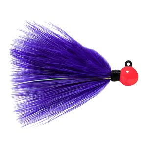 Image of Hawken Sy's UV Marabou Jig | Cerise Hd-Purple; 1/4 oz.