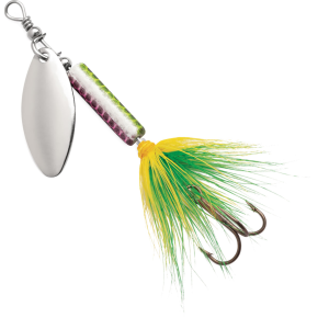 Image of Blue Fox Whip Tail Deep Runner Spinner | Black Chartreuse Pink; 1/8 oz.