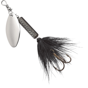 Image of Blue Fox Whip Tail Deep Runner Spinner | Black; 1/4 oz.