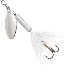 Image of Blue Fox Whip Tail Deep Runner Spinner | White; 1/4 oz.