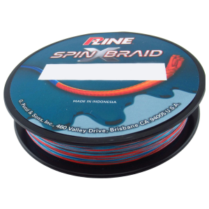 Image of P-Line Spin-X Braided Line | 12 lb.; Hi Vis Orange/Blue; 150 yds.