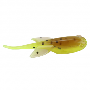 Image of Mr. Crappie Sugar Glider | Pumpkin with Chartreuse Tail; 1 1/2 in.