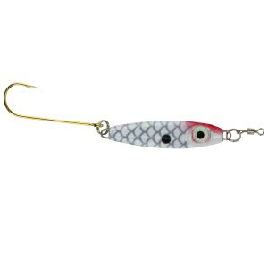Image of Bink's Minnow Spoon | White-Red Throat; 1/8 oz.