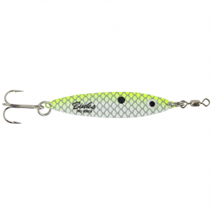 Image of Bink's Pro Series Spoon | White-Chartreuse Back; 2 oz.