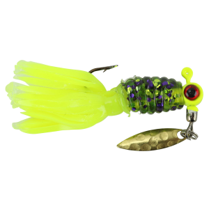 Image of Mr. Crappie Sausage Head Spins Pre-Rigged Crappie Thunder | Who Dat; 1/16 oz.