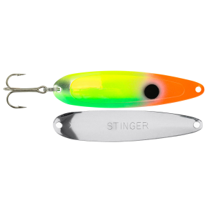 Image of Michigan Stinger Stingray Spoon | Mixed Veggies Yellow UV; 4 1/4 in.