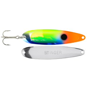 Image of Michigan Stinger Stingray Spoon | Blue Veggies Yellow UV; 4 1/4 in.