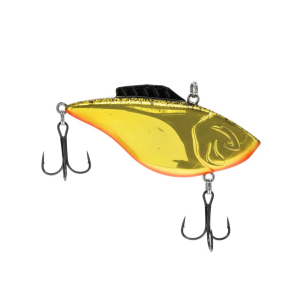 Image of Bill Lewis Hammer-Trap | Gold Black Splatter w/ Orange Belly; 5/8 oz.