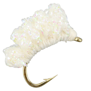 Image of Crystal Meth Egg Fly - 2 Pack | White; 12