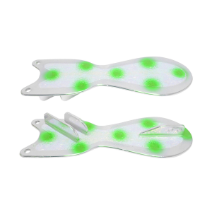 Image of Dreamweaver Spin Doctor Flasher | Chrome/Green Dots; 10 in.