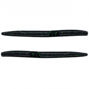 Image of Yamamoto Original Senko Worms | Blue/Black w/ Chartreuse Flake; 4 in.