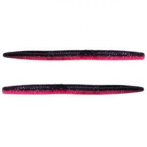 Image of Yamamoto Original Senko Worms | Black/Red Laminate w/Silver Flake; 5 in.