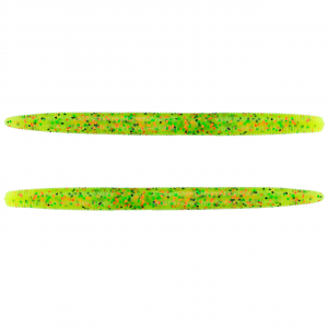 Image of Yamamoto Original Senko Worms | Firetiger Chartreuse w/ Black/Green/Copper Flake; 5 in.