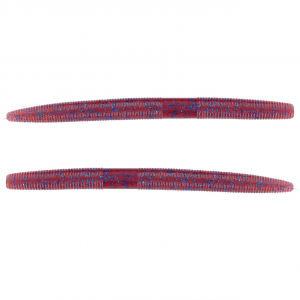 Image of Yamamoto Original Senko Worms | Cinnamon Red w/ Blue Flake; 5 in.