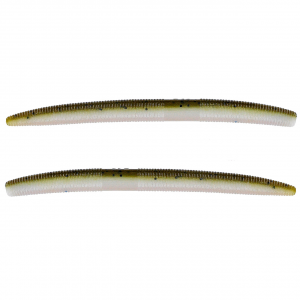 Image of Yamamoto Original Senko Worms | Green Pumpkin/White Laminate w/ Black Flake; 5 in.