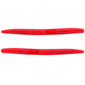 Image of Yamamoto Original Senko Worms | Red w/ Large Black/Red Flake; 5 in.