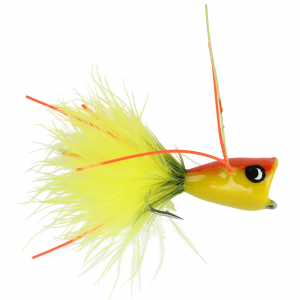 Image of Bass Popper Fly - 2 Pack | Yellow; 6