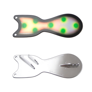 Image of Dreamweaver Spin Doctor Flasher | Exclusive Color - Black UV/Green Dot; 10 in.