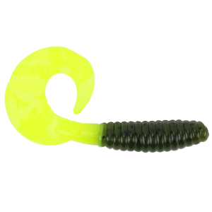 Image of Mister Twister Fat Curly Tail Grub | Watermelon Seed/Chartreuse Tail; 5 in.
