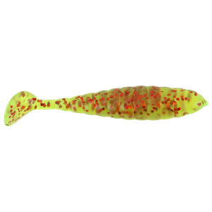 Image of Mister Twister Sassy Grub | Chartreuse Red Flake; 3 in.