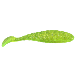 Image of Mister Twister Sassy Grub | Chartreuse Silver Flake; 3 in.