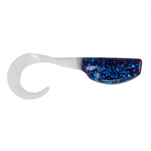 Image of Leland's Lures Slab Curly Soft Baits | Midnight Blue-White