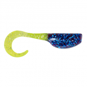 Image of Leland's Lures Slab Curly Soft Baits | Midnight Flash