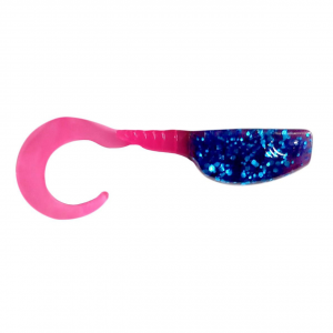 Image of Leland's Lures Slab Curly Soft Baits | Midnight Pink