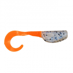 Image of Leland's Lures Slab Curly Soft Baits | ShoNuff-Orange