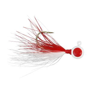 Image of Leland's Lures Pop Eye Jig | Red-White; 1/64 oz.