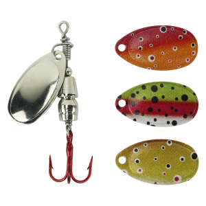 Image of Hofmann's Easy Clip & Spin Spinner Lure | Trout SKINZ II; 1/6 oz.