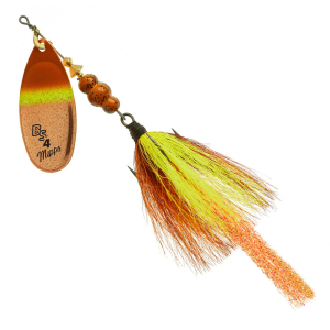Image of Mepps Bronze Slammer | Copper-Chartreuse Craw; 1/4 oz.