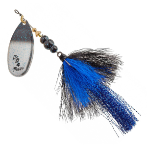 Image of Mepps Bronze Slammer | Silver-Black & Blue; 1/4 oz.