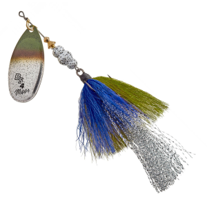 Image of Mepps Bronze Slammer | Silver-Green Pumpkin Blue; 1/4 oz.