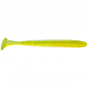 Image of Mister Twister Sassy Swimmer | Chartreuse Flake/Yellow; 4 in.