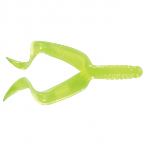 Image of Mister Twister Double Tail Grub | Chartreuse; 4 in.