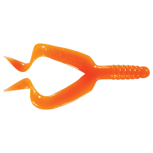 Image of Mister Twister Double Tail Grub | Orange; 4 in.
