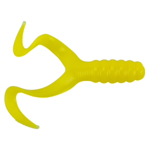 Image of Mister Twister Double Tail Grub | Yellow; 2 in.