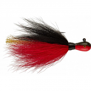 Image of Mepps Bucktail Jig | Black-Red; 1/4 oz.