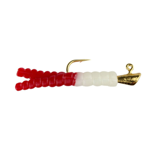 Image of Leland's Lures Trout Magnets | White/Red; 1 1/8 in.