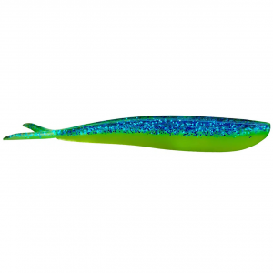 Image of Lunker City Fin-S-Fish | Blue Chartreuse; 4 in.