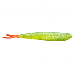 Image of Lunker City Fin-S-Fish | Chartreuse Flake Firetail; 4 in.