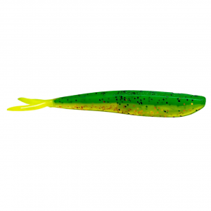 Image of Lunker City Fin-S-Fish | Fire Tiger-Chartreuse Tail; 4 in.