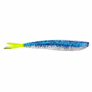 Image of Lunker City Fin-S-Fish | Blue Ice-Chartreuse Tail; 4 in.