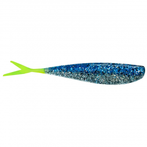 Image of Lunker City Fat Fin-S-Fish | Blue Ice-Chartreuse Tail